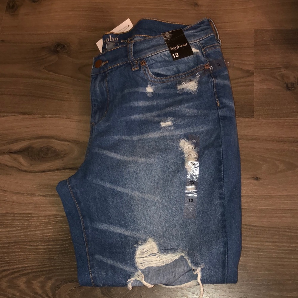 Size  12 New York & Company Denim Boyfriend Jeans